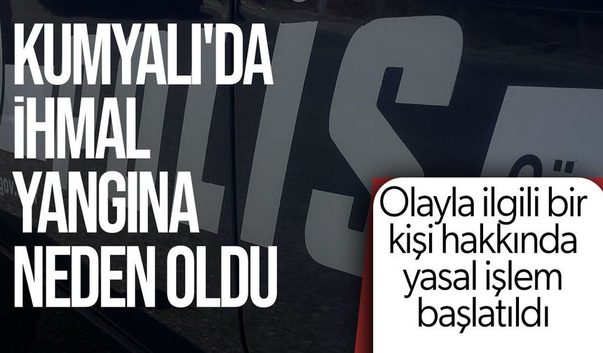 Kumyalı'da güneş paneli kurulumu sırasında çıkan kıvılcım yangına neden oldu