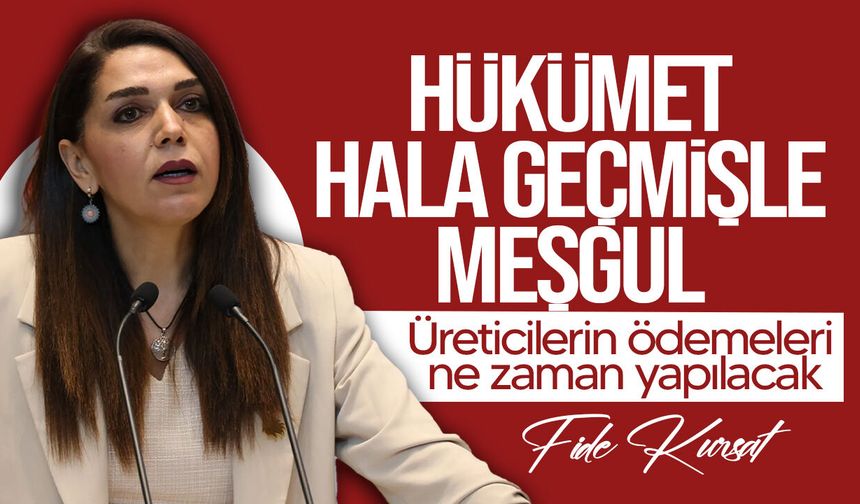 Kürşat: “Üreticiler Hâlâ Ödeme Bekliyor"