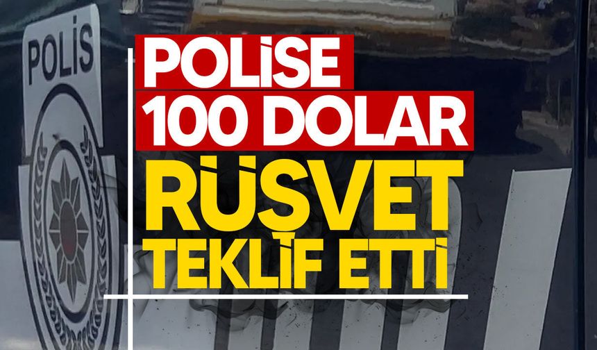 Polise 100 dolar rüşvet teklif etti, tutuklandı