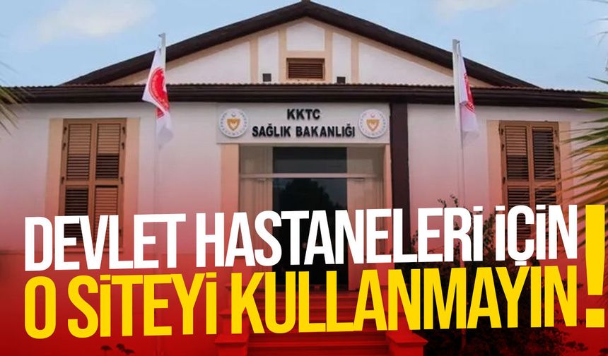 Sağlık Bakanlığı’ndan uyarı: Bu internet sitesi resmi değil