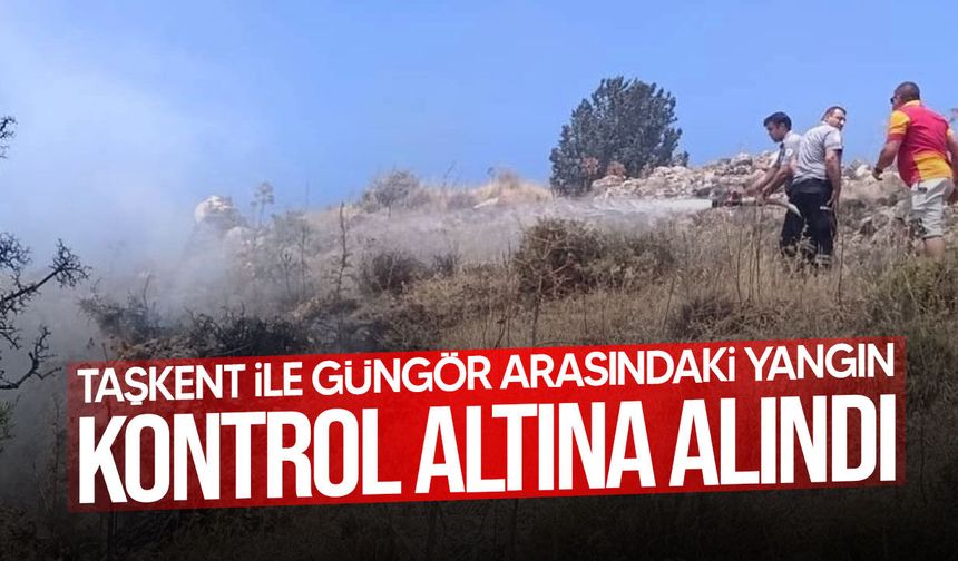 Taşkent ile Güngör arasındaki yangın kontrol altına alındı