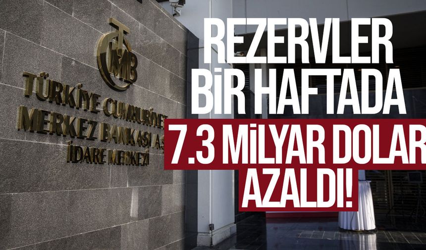 TCMB’nin toplam rezervleri bir haftada 7,3 milyar dolar azaldı