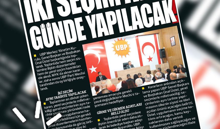 18 TEMMUZ 2026 KIBRIS GERÇEK MANŞET