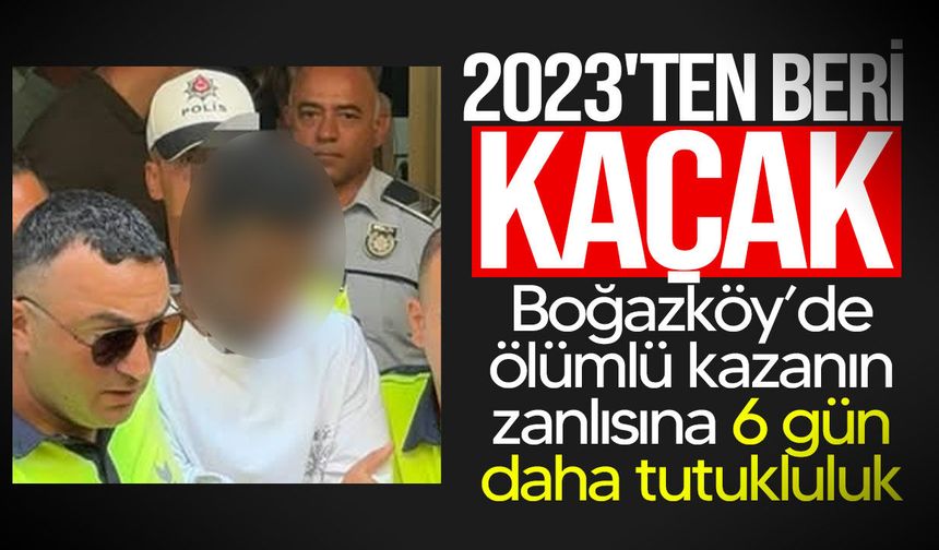 Boğazköy'deki ölümlü kazanın zanlısı 6 gün daha tutuklu kalacak