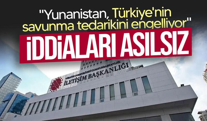 DMM'den iddialara yalanlama: "Yunanistan, Türkiye'nin savunma tedarikini engelliyor" iddiası gerçeği yansıtmıyor