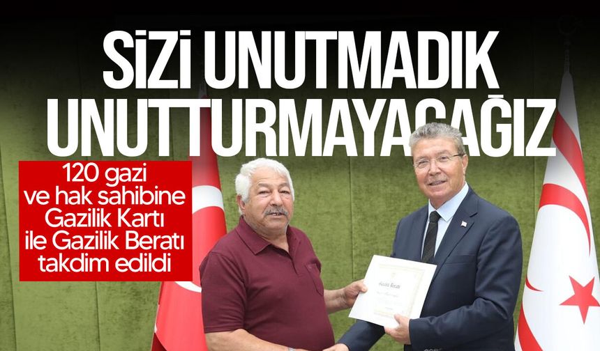 “Gazilik Kartı- Gazilik Beratı Takdim Töreni” yapıldı