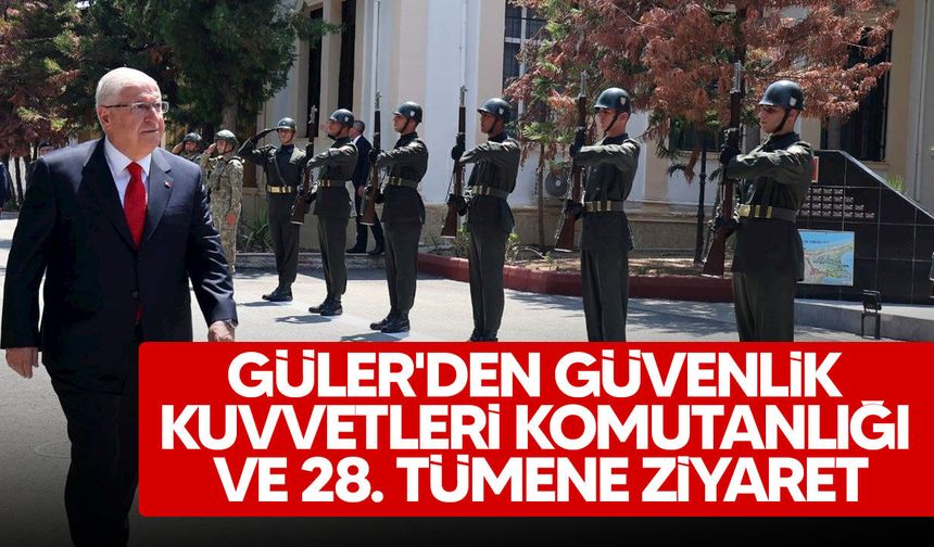 Güler, KKTC'de Güvenlik Kuvvetleri Komutanlığı ve 28. Mekanize Piyade Tümen Komutanlığını ziyaret etti