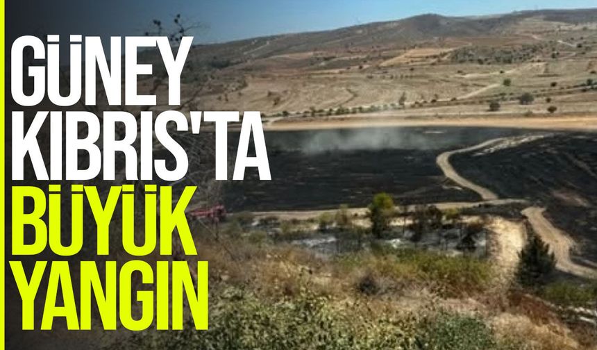 Güney Kıbrıs'ta büyük yangın: 7 hava aracı ile müdahale ediliyor