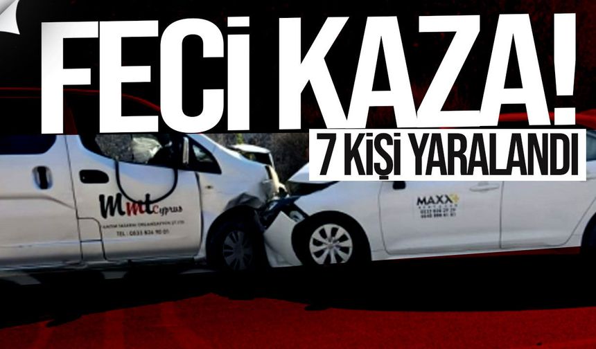 Kaplıca-Büyükkonuk yolunda trafik kazası: 7 kişi yaralandı