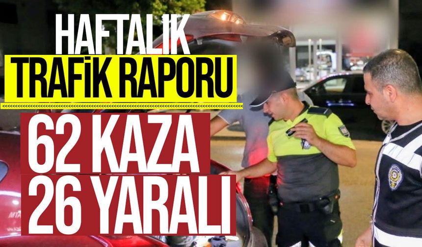 KKTC'de bir haftada 62 trafik kazası: 4 bin 66 sürücüye ceza