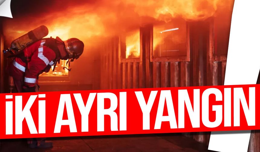 KKTC'de iki ayrı yangın: Araç ve iki ambar zarar gördü