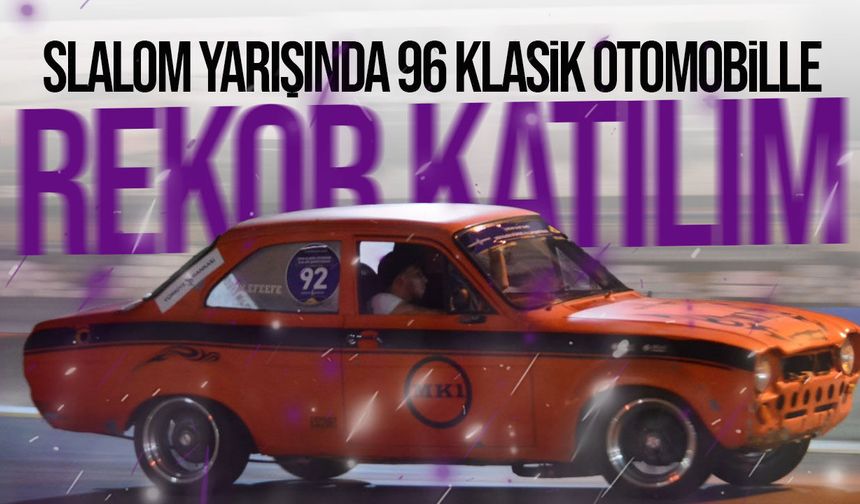 Klasik otomobiller Cemsa’da slalom heyecanı yaşattı