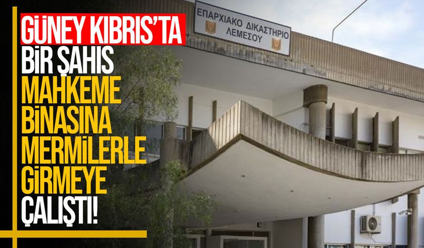 Limasol’da Mahkeme Binasına Mermilerle Girmeye Çalışırken Yakalandı