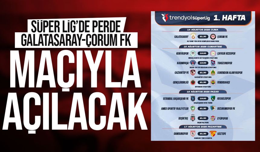 Süper Lig’de İlk Hafta Programı Belli Oldu