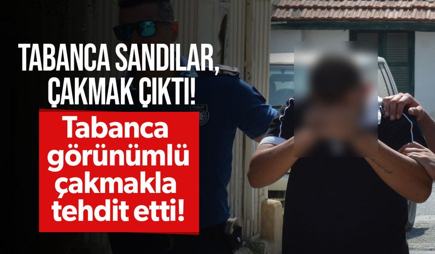 Trafikte tabanca görünümlü çakmakla tehdit iddiası