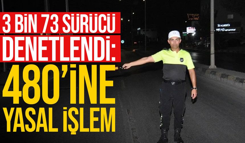Ülke Genelinde Trafik Denetimi: 480 Sürücüye Yasal İşlem, 59 Araç Trafikten Men Edildi