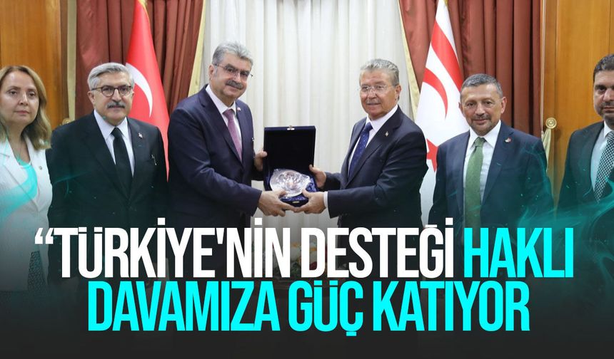 Üstel, Türkiye-KKTC Parlamentolar Arası Dostluk Grubu'nu kabul etti