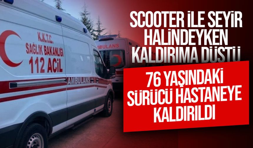 76 Yaşındaki Scooter Sürücüsü Kaza Yaptı