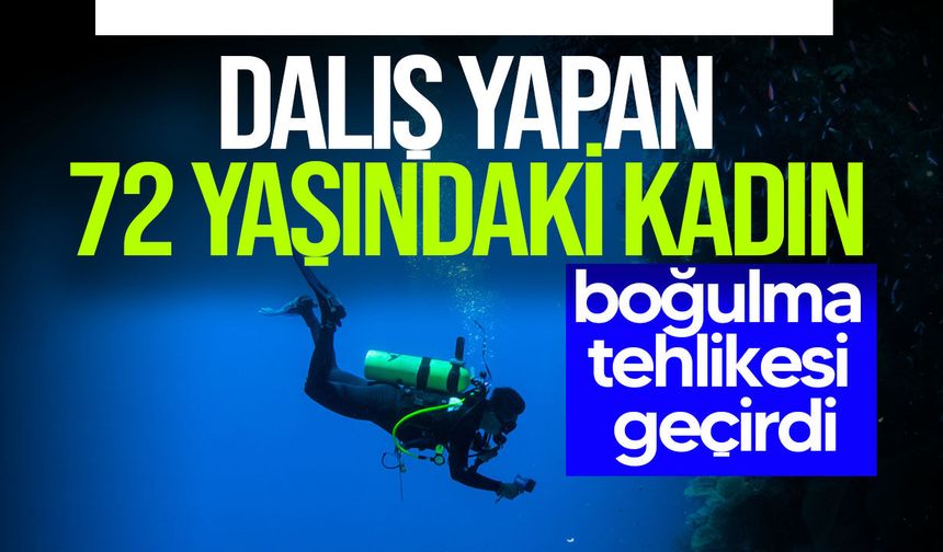 Alagadi'de dalış yapan 72 yaşındaki kadın boğulma tehlikesi geçirdi
