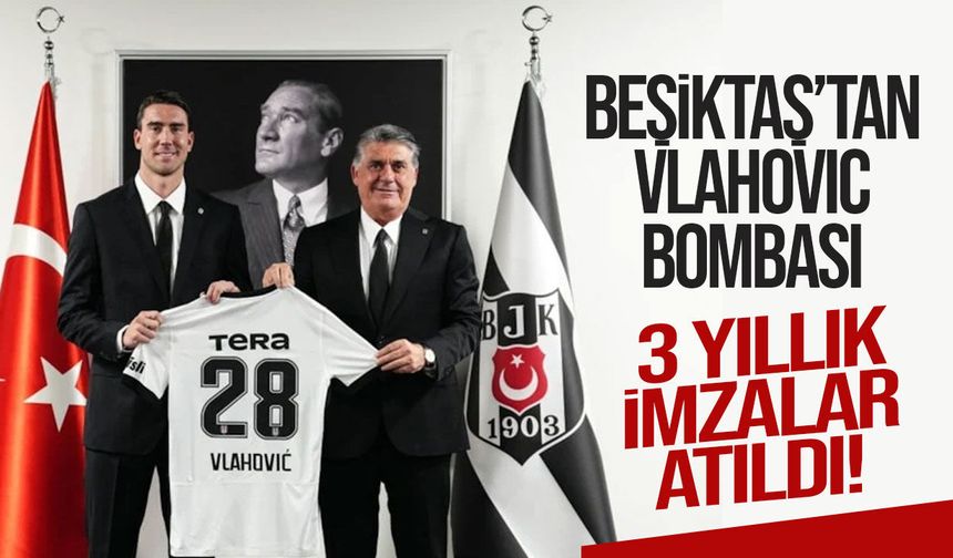 Beşiktaş Dusan Vlahovic transferini resmen açıkladı: 3 yıllık imza