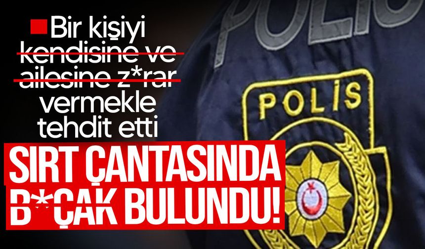 Bir kişiyi tehdit etti: Tutuklandı!