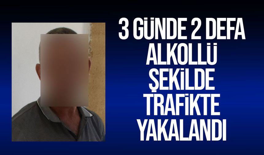 Demirhan'da 3 günde ikinci kez alkollü araç kullanırken yakalandı