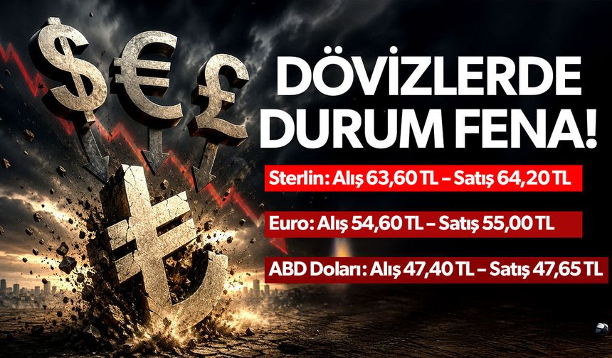 Döviz haftaya yükselişle başladı: Sterlin 64,20 TL, euro 55 TL