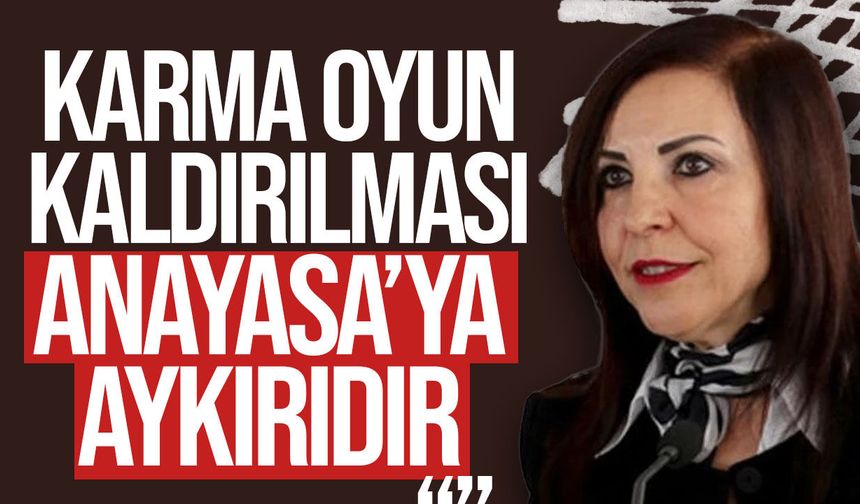 Emine Dizdarlı: "Karma oyun kaldırılması Anayasa’ya aykırıdır"