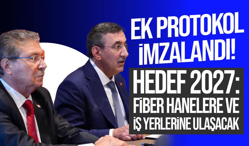 Fiber Optik Ek Protokolü İmzalandı... Ünal Üstel: Fiber optik altyapı 2027'de KKTC'de hanelere ulaşacak
