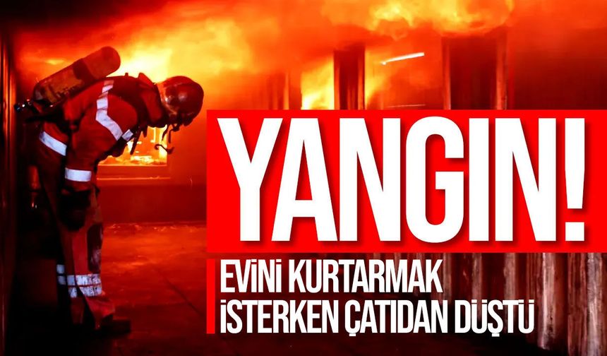 Gazimağusa’da yangına müdahale ederken çatıdan düştü