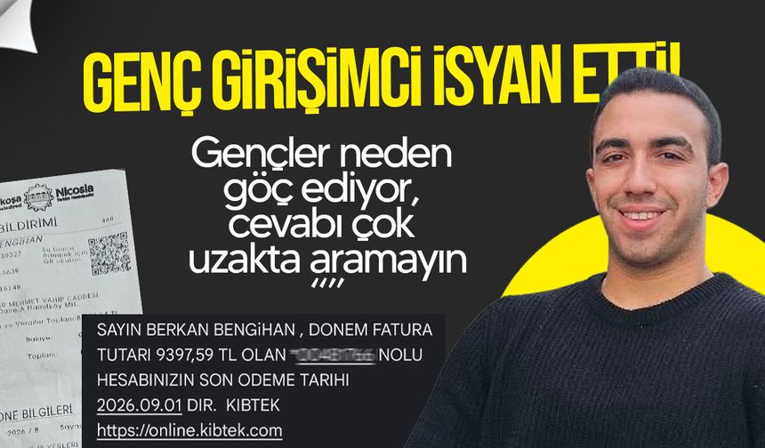 Genç girişimci Berkan Bengihan isyan etti