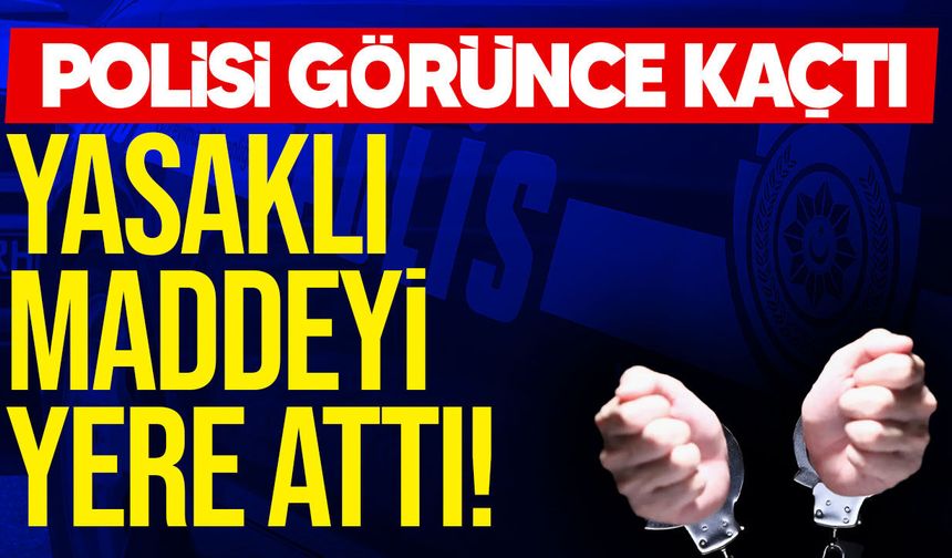Girne'de polisi görünce kaçtı: Yasaklı maddeyi yere attı, evinden para çıktı