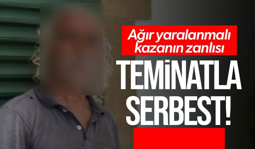 Güzelyurt-Lefkoşa yolundaki kazada sürücü teminatla serbest