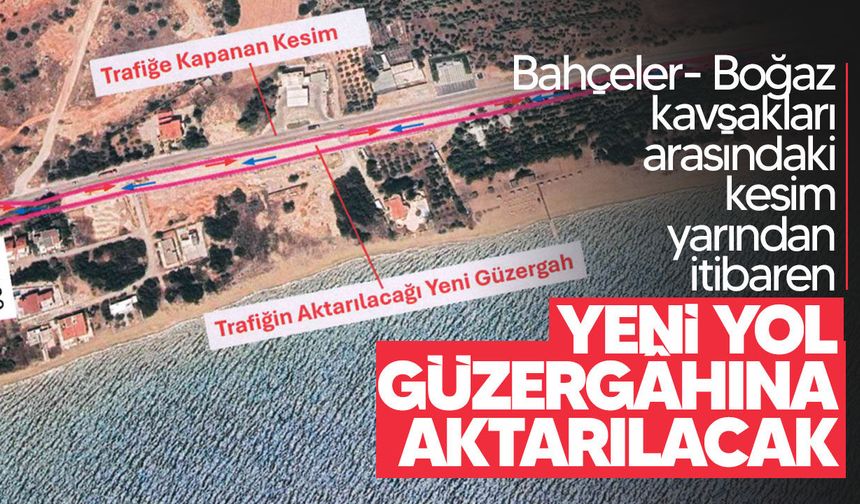 İskele-Çayırova yolunda trafik yeni güzergâha aktarılıyor