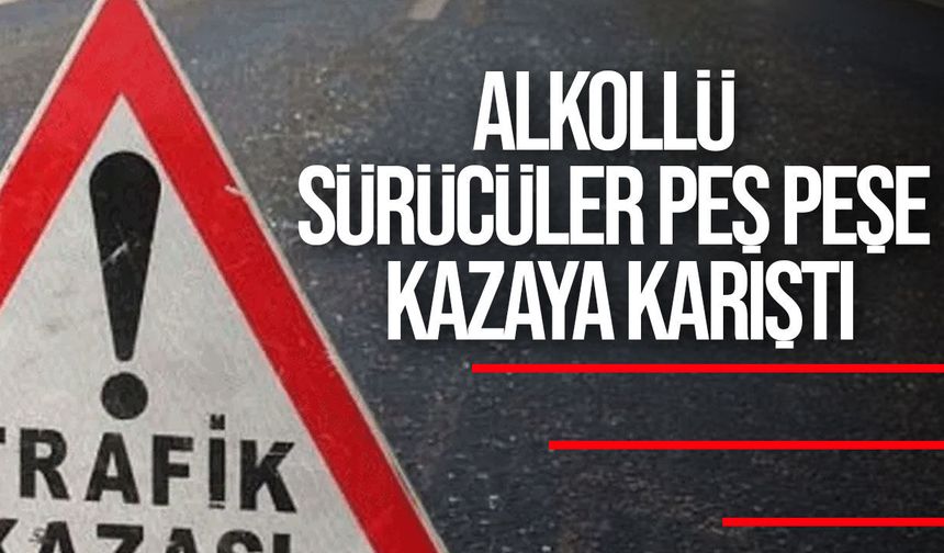 KKTC'de alkollü sürücüler peş peşe kazaya karıştı
