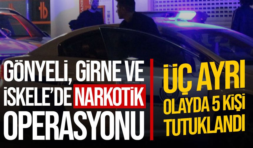 KKTC’de üç ayrı uyuşturucu operasyonu: 5 kişi tutuklandı