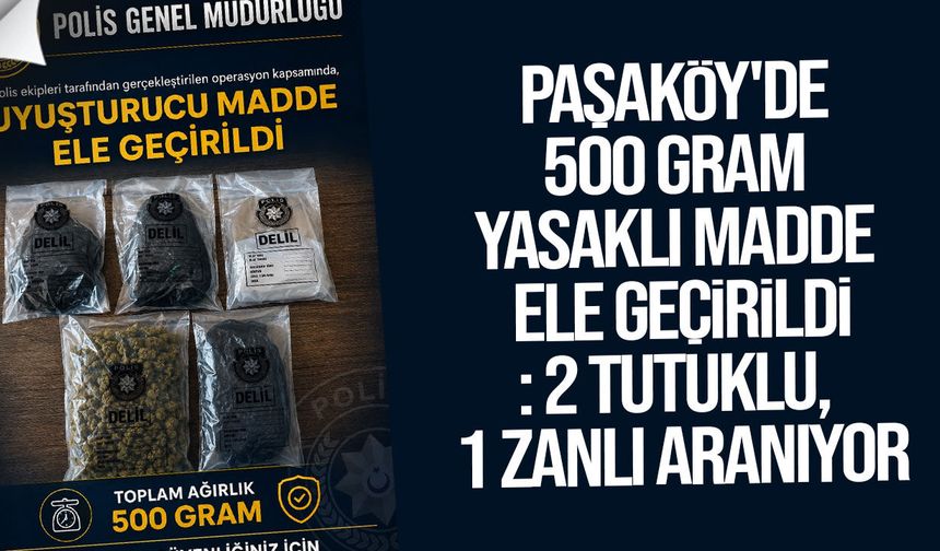 Paşaköy'de 500 gram yasaklı madde ele geçirildi