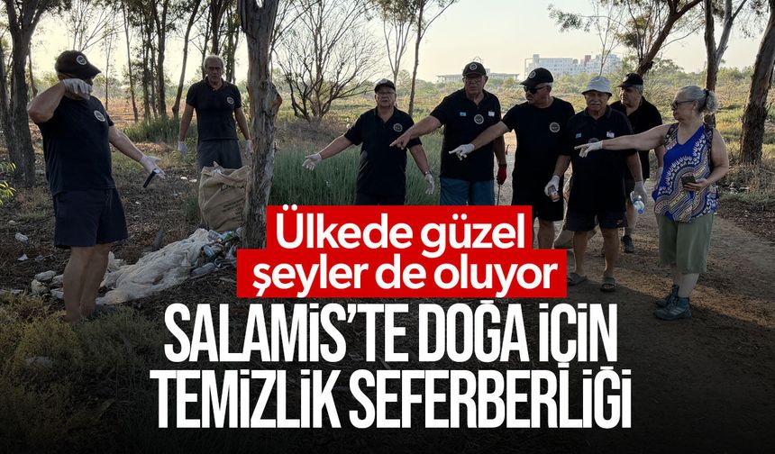 Salamis Sulak Alanı’nda Çevre Temizliği Yapıldı