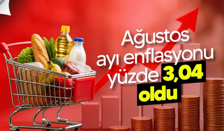 Ağustos ayı enflasyonu yüzde 3,04 oldu: Yıllık artış yüzde 37,70