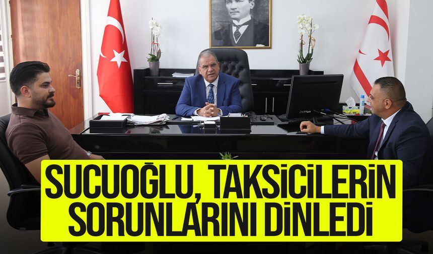 Bakan Sucuoğlu, Gazimağusa Birleşik Taksiciler Birliği heyetini kabul etti