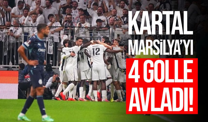 Beşiktaş Dolmabahçe’de 7’de 7 yaptı: Marsilya’ya 4 gol