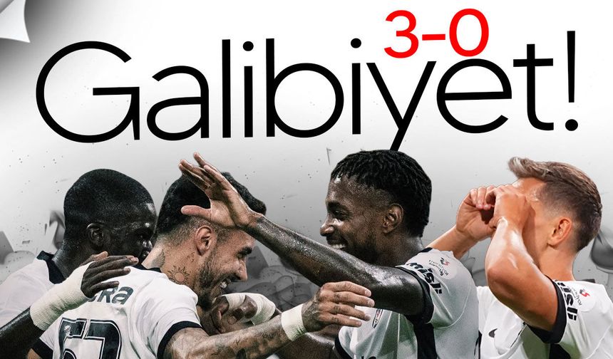 Beşiktaş Erzurumspor’u 3-0 yendi, liderliğe yükseldi