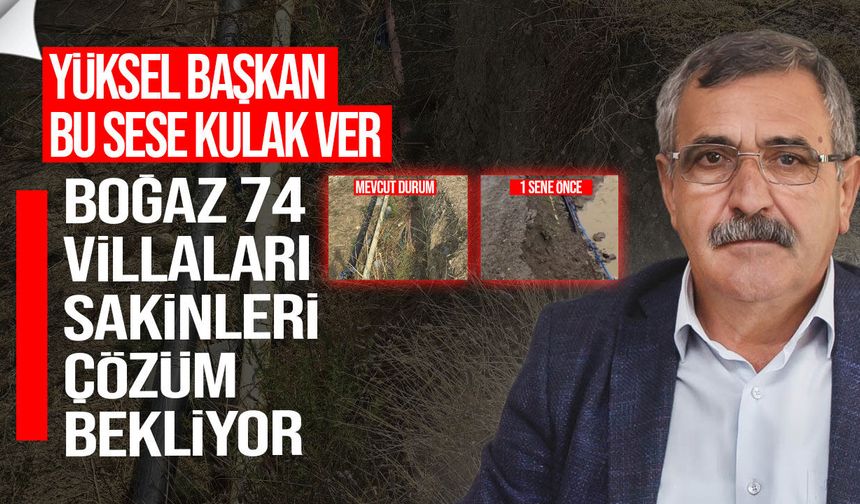 Boğaz 74 villaları sakinleri çözüm bekliyor