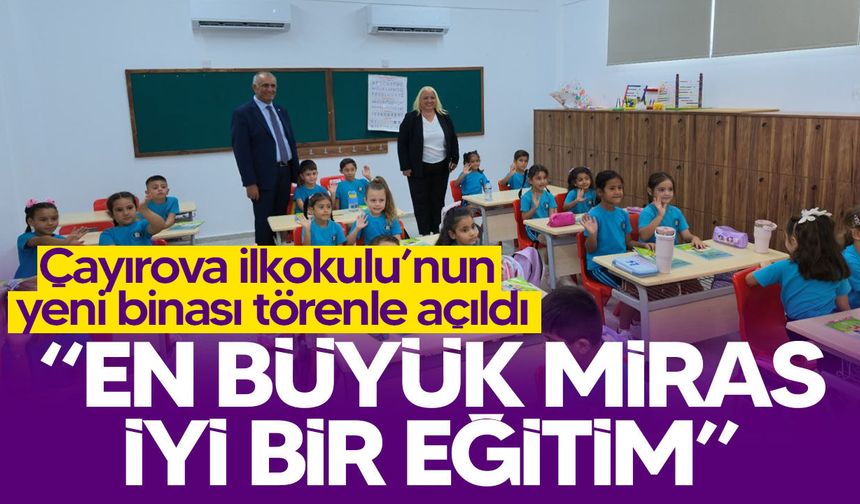 Çayırova ilkokulu’nun yeni binası törenle açıldı