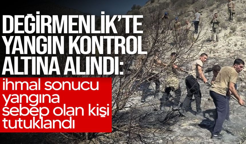 Değirmenlik’te 25 dönüm yandı: Yangına neden olduğu belirtilen kişi tutuklandı