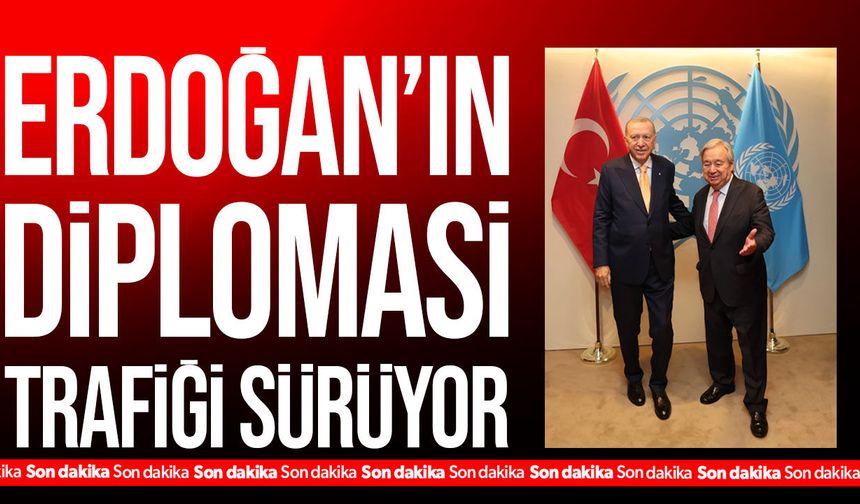 Erdoğan, BM Genel Sekreteri Antonio Guterres ile bir araya geldi