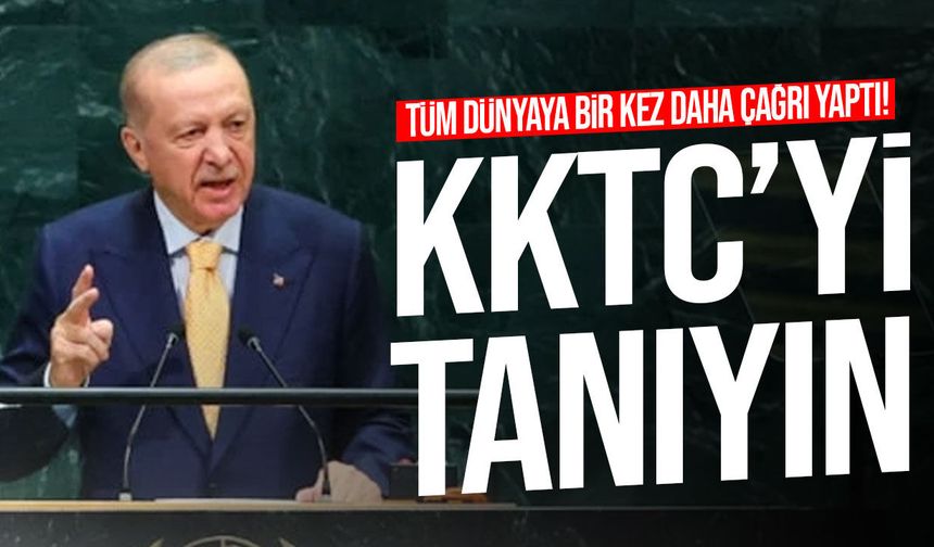 Erdoğan’dan BM kürsüsünde KKTC çağrısı: “Uluslararası toplumu tanımaya davet ediyorum”