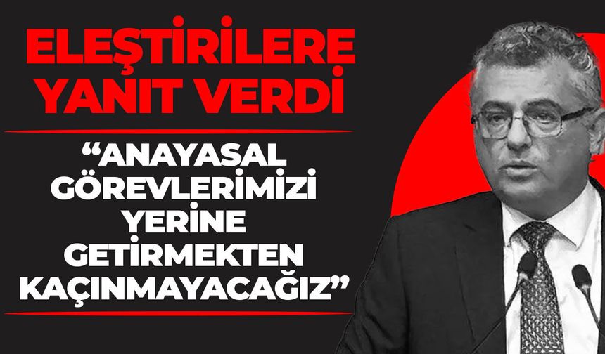 Erhürman’dan seçim yasası açıklaması: “Anayasal görevlerimizden kaçınmayacağız”