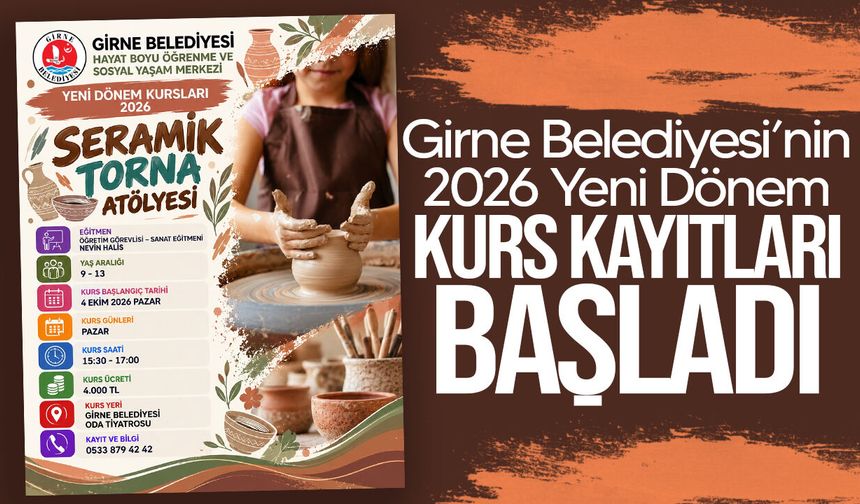 Girne Belediyesi’nden her yaşa kurs ve atölye programı