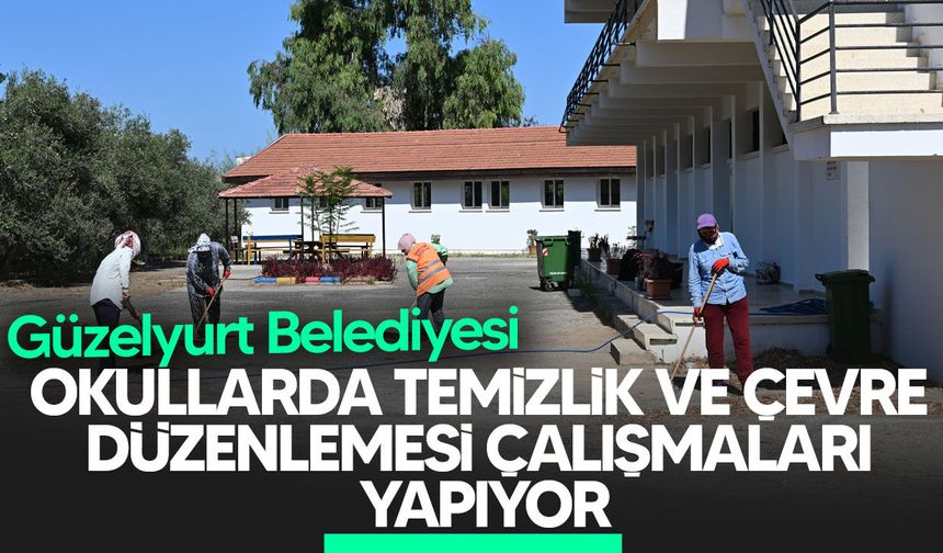 Güzelyurt Belediyesi’nden okullara yeni dönem öncesi temizlik desteği